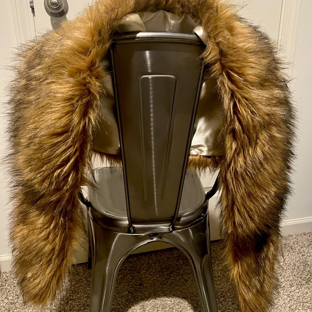 Faux fur shawl